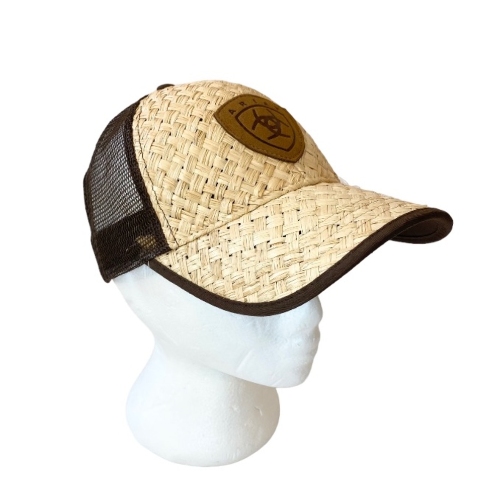 Brown and Tan Woven Cap